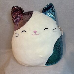 Squishmallows Shany the Cat Sequins Jumbo‎ 16" Glitter Kellytoy